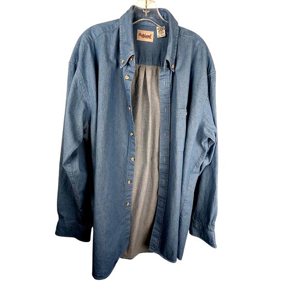 Ashland Mens shirt Sz XL Denim/Chest to 56"Length 35" Sleeve 24.5"Cuff 9  GUC - Picture 9 of 9